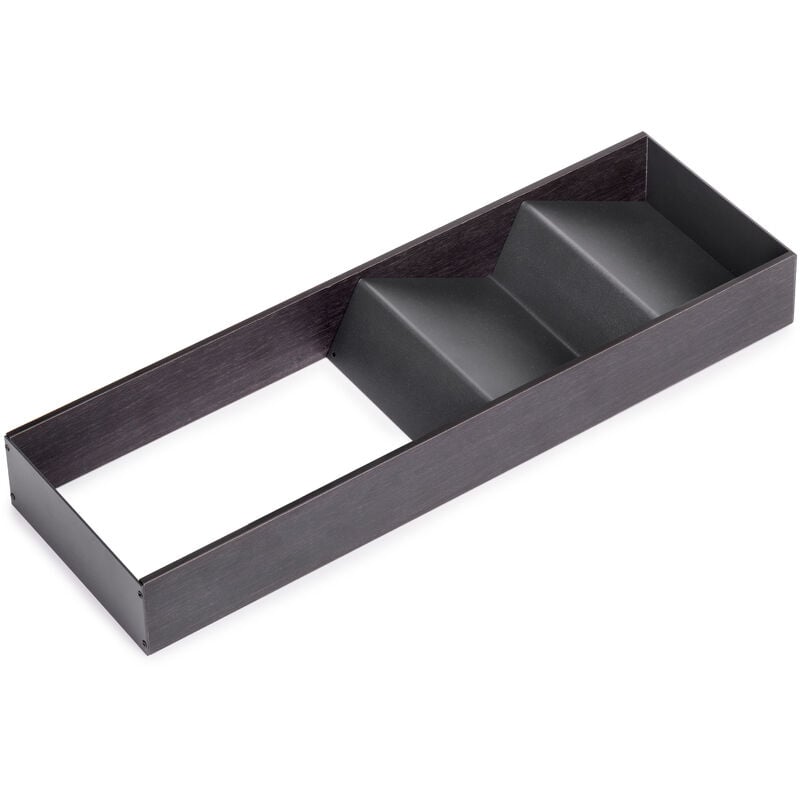 foto del prodotto organizzatore inclinato per cassetto orderbox, 150x470 mm, acciaio e legno, grigio antracite emuca