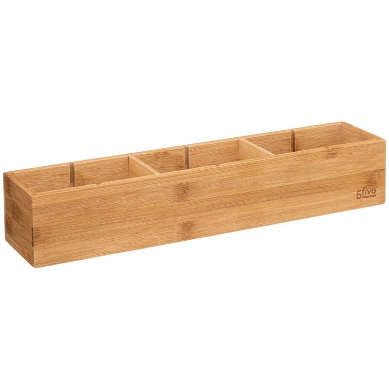 foto del prodotto organizzatore modulare a 3 scomparti tidy smart bamboo 38x8cm 5five
