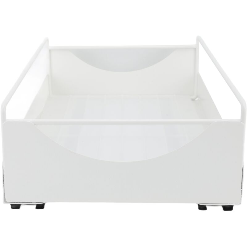 foto del prodotto organizzatore per armadietti estraibili ripiani dispensa scorrevoli scorrevoli in acciaio al carbonio scorrevoli silenziosi per guardaroba bagno bianco m 227x401x85mm - eosnow