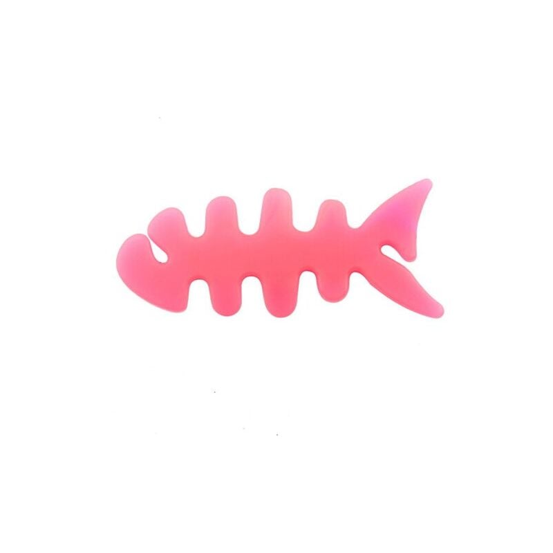 foto del prodotto organizzatore per cavi delle cuffie a forma di pesce rosa
