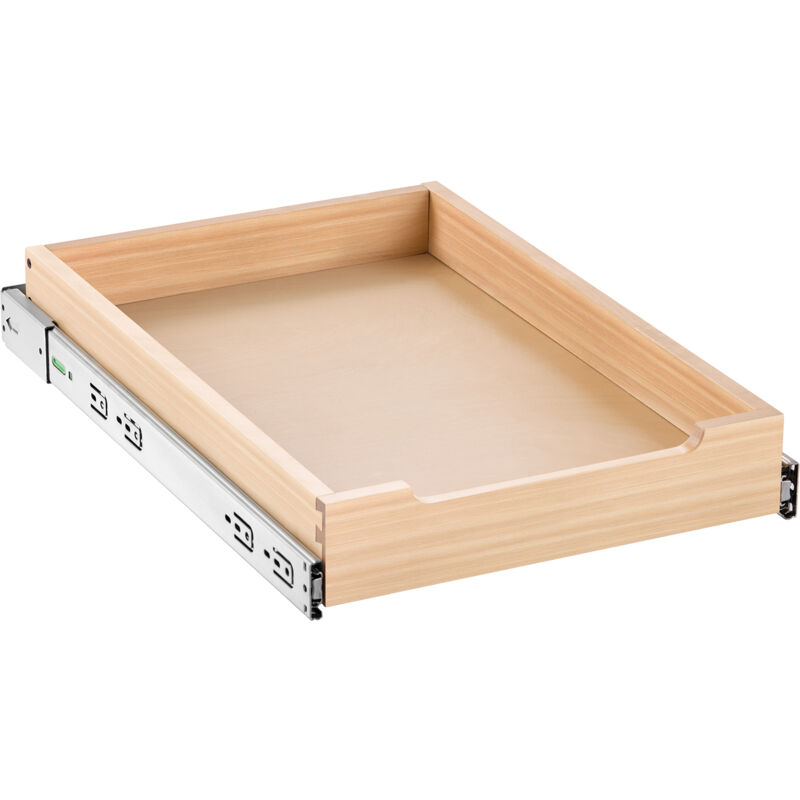 foto del prodotto organizzatore per mobile estraibile 14 l x 21 p ripiano a chiusura ammortizzata per cucina, dispensa, bagno, cassetto in legno resistente con