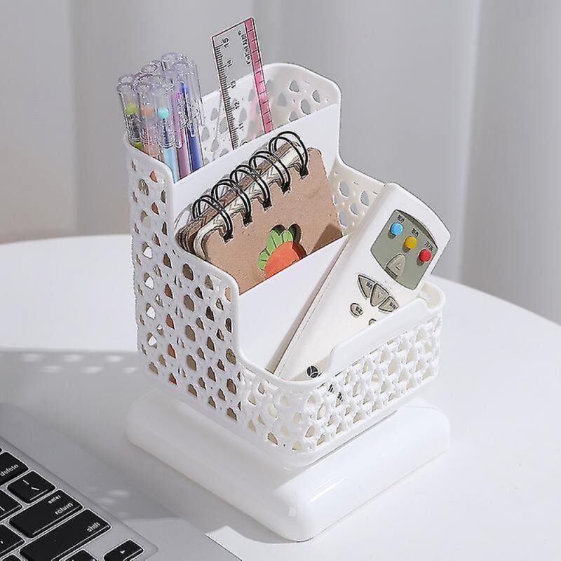 foto del prodotto organizzatore per trucchi e cancelleria scolastica, contenitore per scrivania, contenitore per cosmetici, organizer in plastica, forniture per scuola