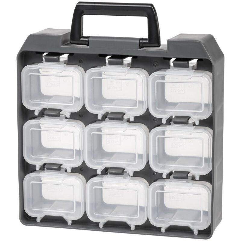 foto del prodotto organizzatore, scatola, cassetta, cestino, cassetta degli attrezzi, fai da te, armadietto a vite con maniglie ergonomiche, lotto di 1, solido, senza
