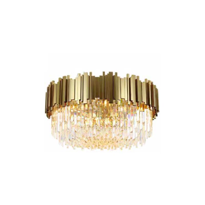 foto del prodotto organo a canne variante in ottone lampada da soffitto in cristallo 40cm