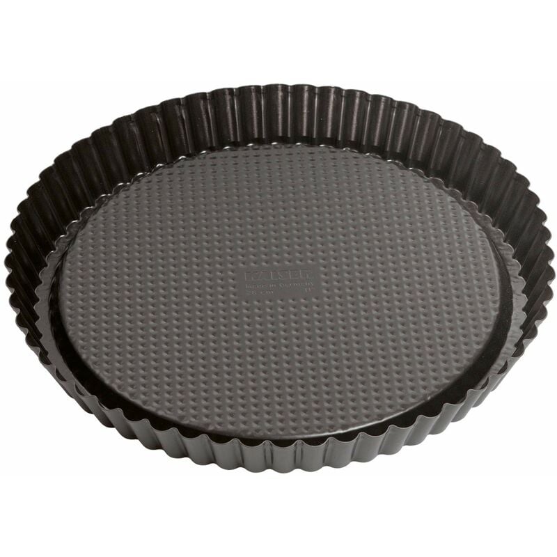 foto del prodotto original kaiser teglia classica con base per frutta da 28 cm, teglia da forno antiaderente, teglia da forno con bordo ondulato, doratura uniforme,