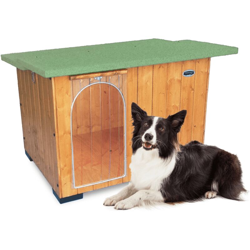 foto del prodotto original legno italia cuccia in legno per cani da esterno tendina omaggio mod. italy made in italy c setter 90x72xh62 tendina omaggio