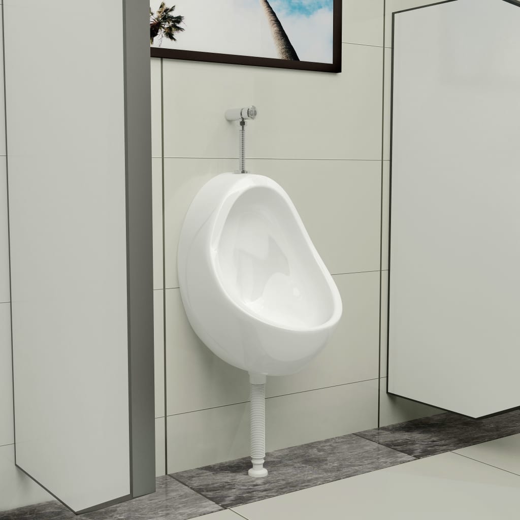 foto del prodotto orinatoio sospeso con sciacquone in ceramica bianco cod mxl 72528