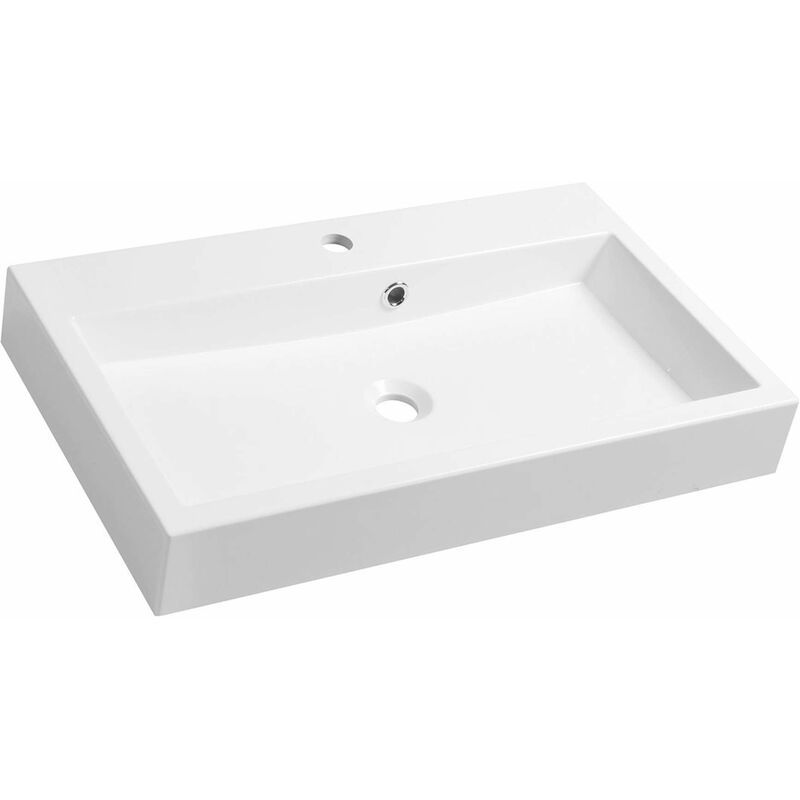 foto del prodotto orinoko lavabo 70x42 cm, marmoresina, bianco or070 sapho