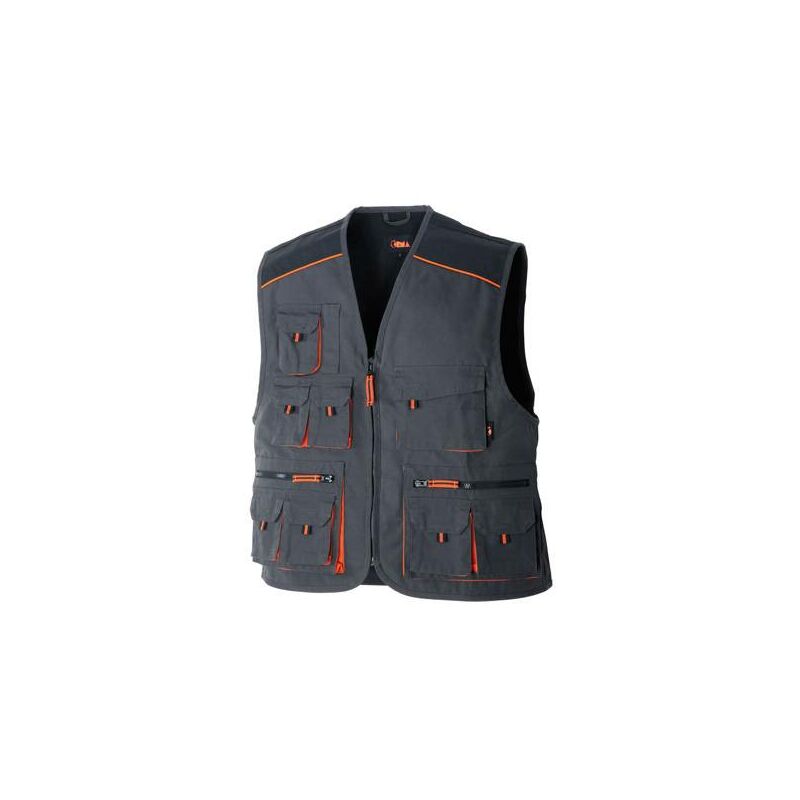 foto del prodotto orma gilet da lavoro canvas 48310 260 gr. 85 poliestere 35 cotone con inserti antiabrasione taglia xs