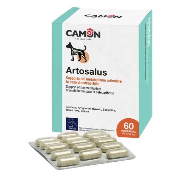 foto del prodotto orme naturali artosalus compresse 1 confezione da 60 compresse 1 ordine scegli lo sconto bzr5 bzr20 200 punti fedelt integratori per cani