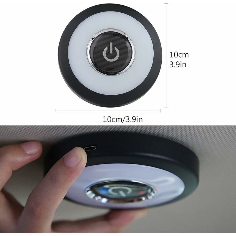 foto del prodotto ormromra illuminazione interna auto, 12 v, luci di lettura universali, luce notturna, plafoniera, plafoniera magnetica, plafoniera per tetto auto,
