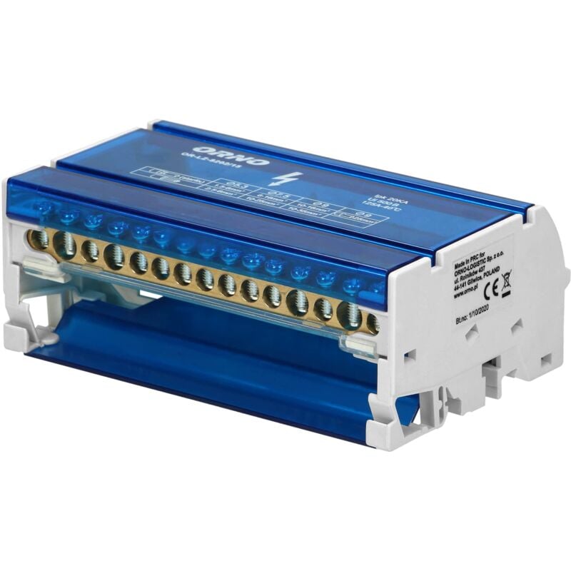 foto del prodotto orno lz 8202 15 morsettiera distribuzione a 4 file, 15 fili