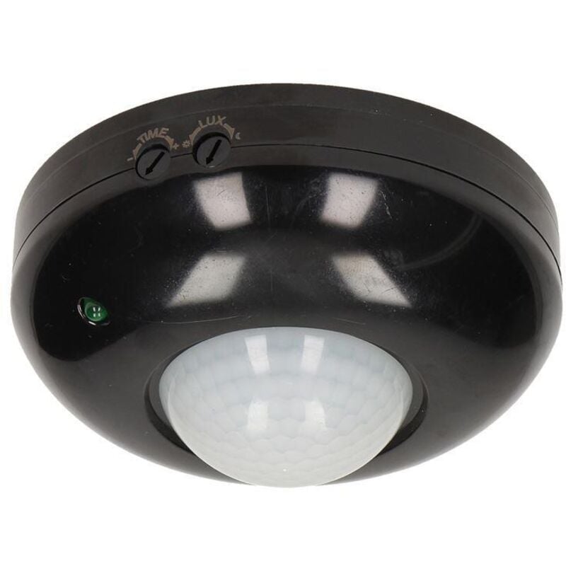 foto del prodotto orno or cr 203 sensore di movimento 360 a infrarossi a incasso campo di rilevamento 6m altezza di montaggio 2m 4m ip20 nero 