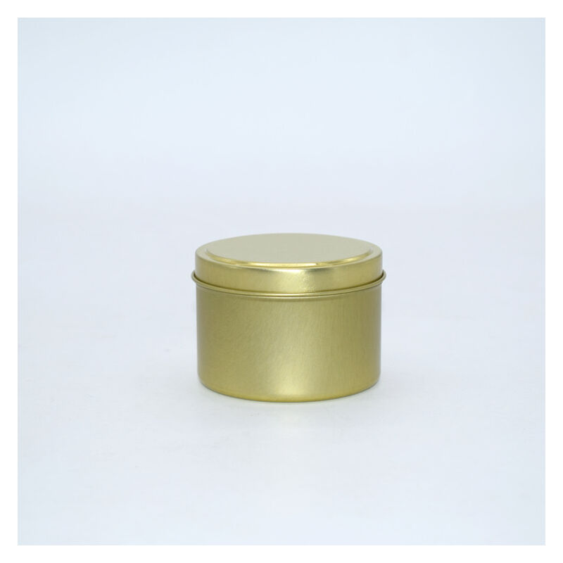 foto del prodotto oro 24 scatole per candele, contenitori per candele in metallo da 4 once per la produzione artigianale, conservazione a secco