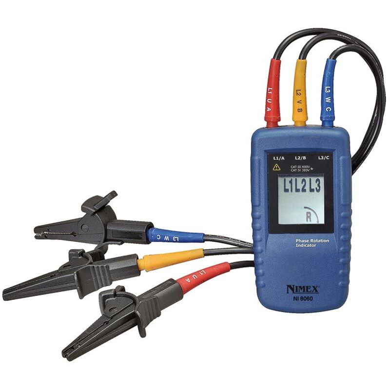 foto del prodotto orobica store indicatore di rotazione di fase nimex ni8060 cat iii 600v