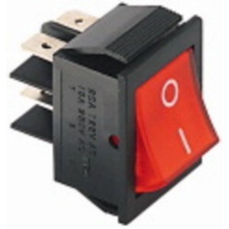 foto del prodotto orobica store interruttore bipolare luminoso 220vca rosso elcart cod. 040714100 