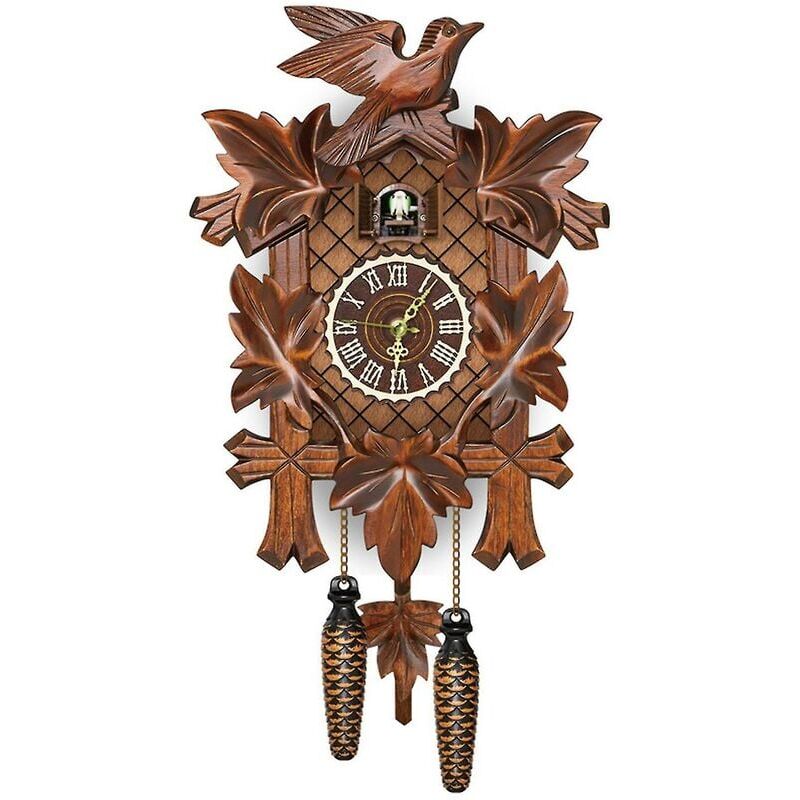 foto del prodotto orologio a cuc tedesco della foresta nera orologio da parete a cuc in legno in stile nordico retr cl303