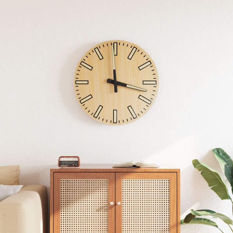 foto del prodotto orologio a parete con ore e lancette luminose giallo 30 cm vidaxl
