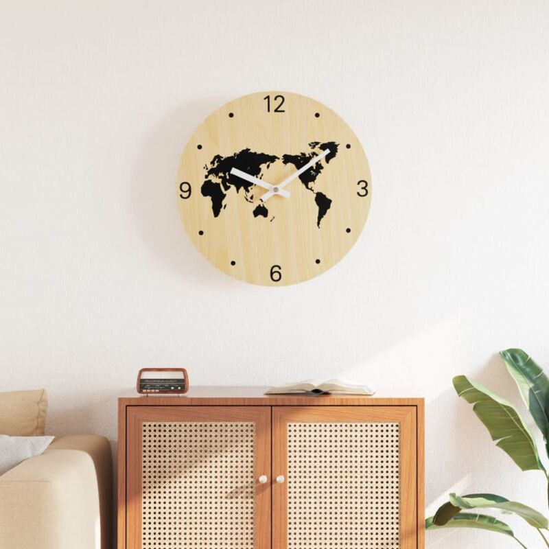 foto del prodotto orologio a parete giallo e nero 30 cm in legno multistrato vidaxl