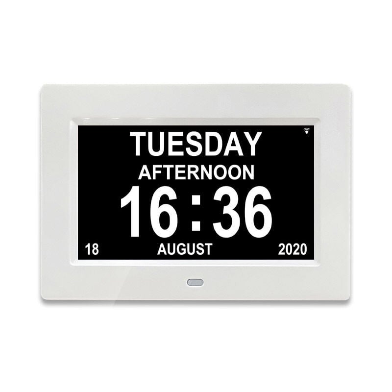 foto del prodotto orologio calendario digitale lcd da 7 con data, orologio calendario con data, giorno e ora orologio per l alzheimer orologio per anziani, per i