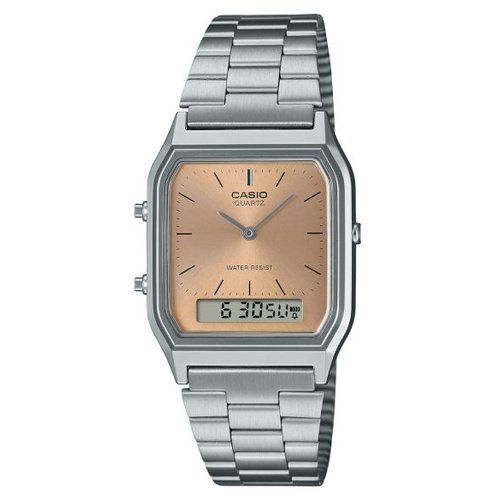 foto del prodotto orologio casio aq 230a 4amqyes vintage silver e bronze