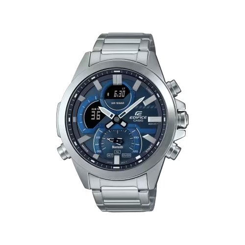 foto del prodotto orologio casio ecb 30d 2aef edifice bluetooth silver e blue