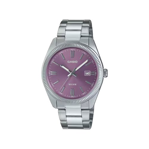 foto del prodotto orologio casio mtp 1302pd 6avef timeless purple e silver