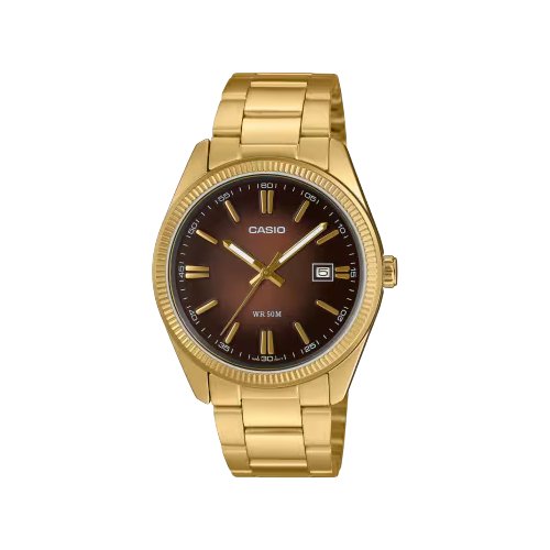 foto del prodotto orologio casio mtp 1302pgc 5avef standard gold e brown