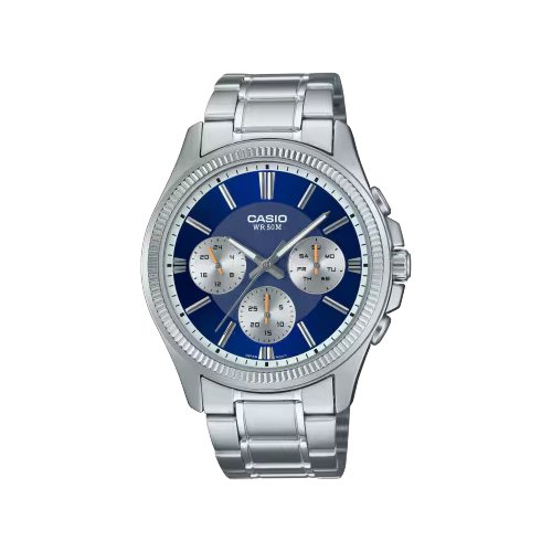 foto del prodotto orologio casio mtp 1375pd 2a1vef silver e blue