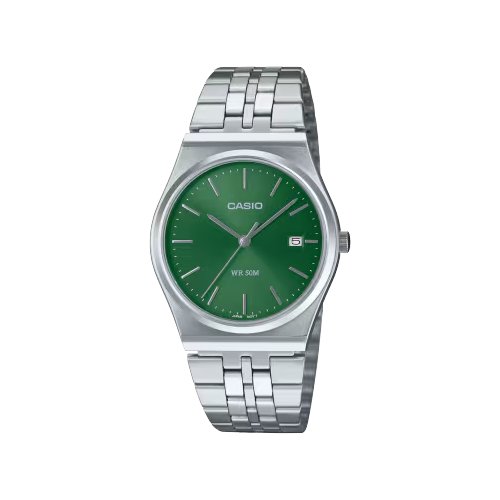foto del prodotto orologio casio mtp b145d 3avef timeless silver e green