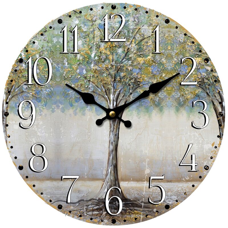 foto del prodotto orologio da albero orologio rotondo grigio 34x34x4 cm signes grimalt