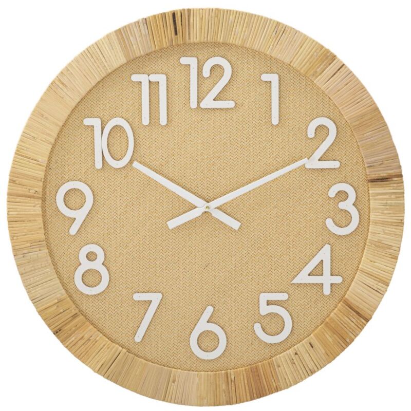 foto del prodotto orologio da muro boho plus 60x4,5 cm in rattan