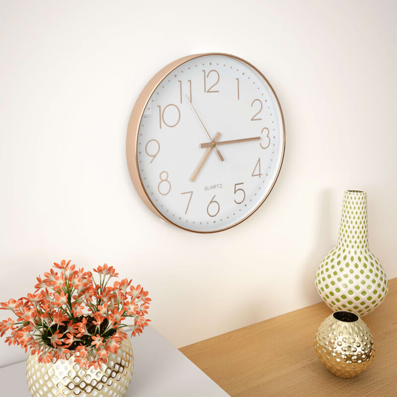 foto del prodotto orologio da parete 30 cm oro rosa vidaxl