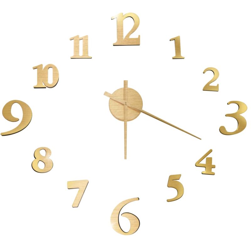 foto del prodotto orologio da parete 3d design moderno oro 100 cm xxl vidaxl