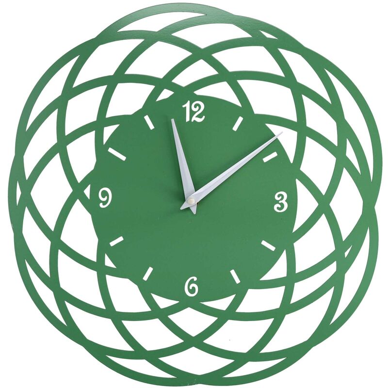 foto del prodotto orologio da parete 40xh2 cm in metallo verde