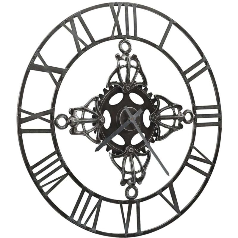 foto del prodotto orologio da parete argento 78 cm in metallo vidaxl