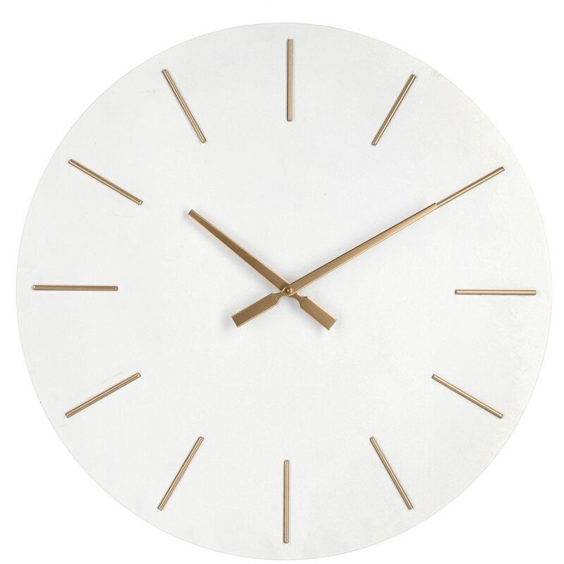 foto del prodotto orologio da parete bianco moderno 60 cm time colore nero