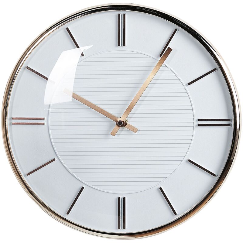 foto del prodotto orologio da parete bianco senza numeri 34 cm in alluminio daroca