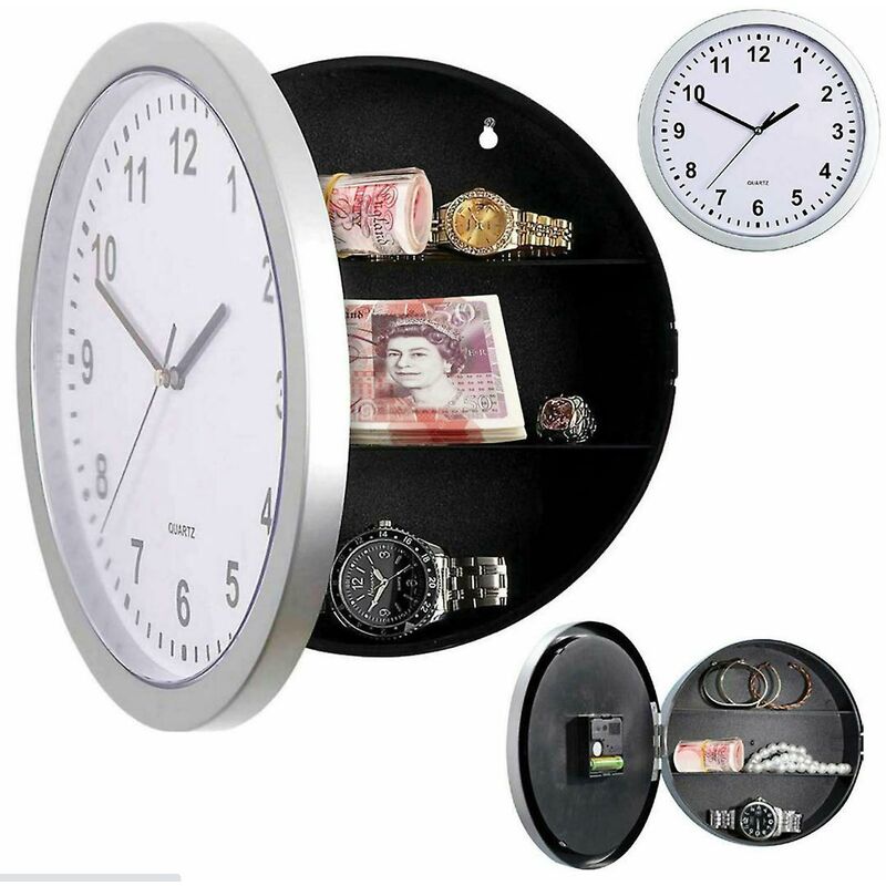 foto del prodotto orologio da parete cassaforte per la casa orologio cassaforte scatola di oggetti di valore nascosta