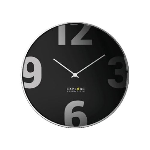 foto del prodotto orologio da parete chic black e silver d. 25cm rac1002