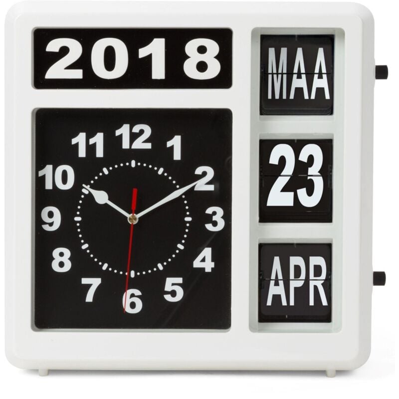 foto del prodotto orologio da parete con calendario 31 x 31 cm versione olandese