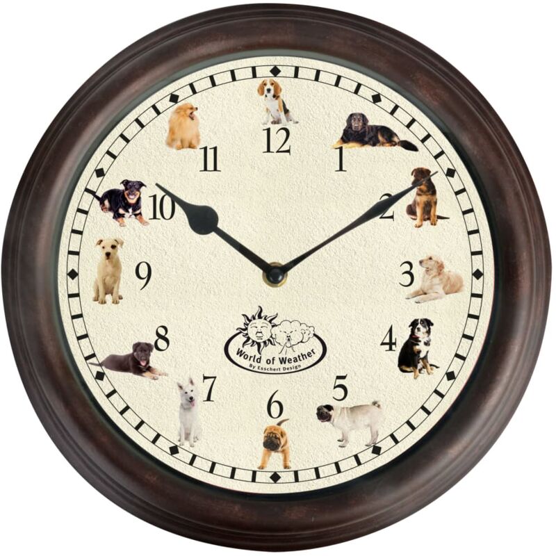 foto del prodotto orologio da parete con suoni di cani 30 x 4,6 cm dec022248