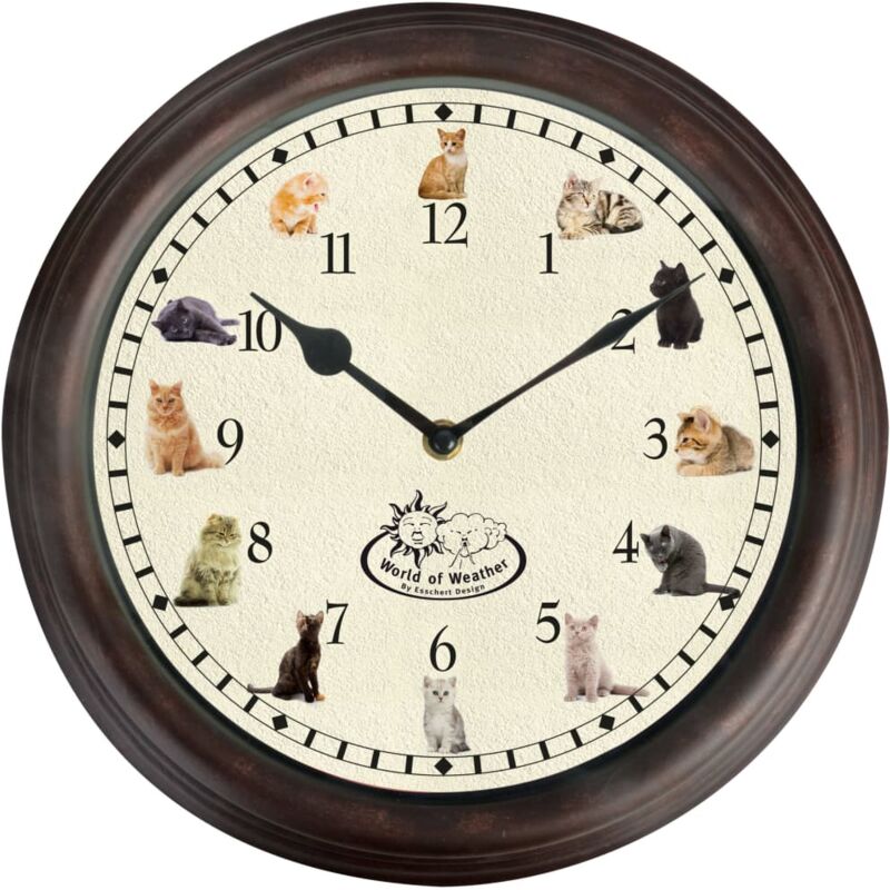foto del prodotto orologio da parete con suoni di gatto 30 x 4,6 cm dec022247