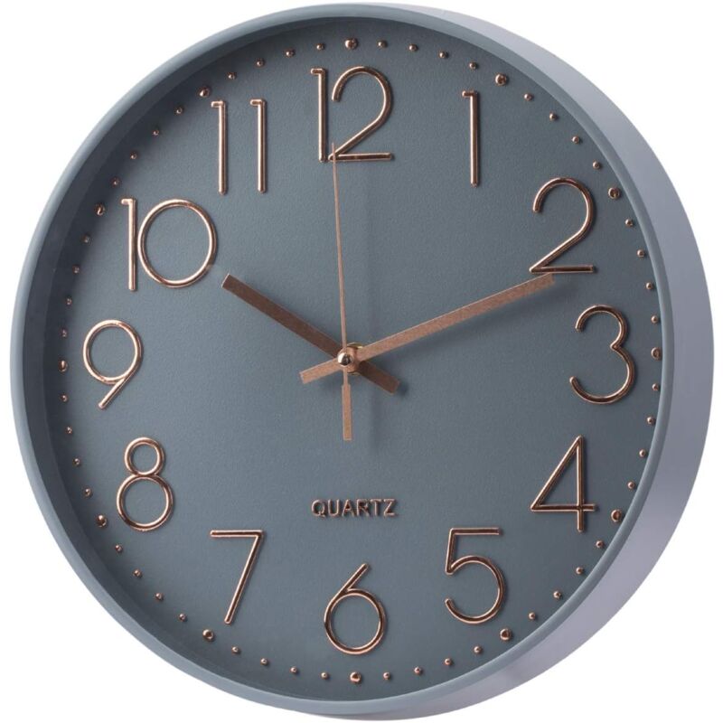 foto del prodotto orologio da parete crediri a batteria silenzioso senza ticchettio da 12 pollici moderno orologio da parete decorativo al quarzo per cucina ufficio