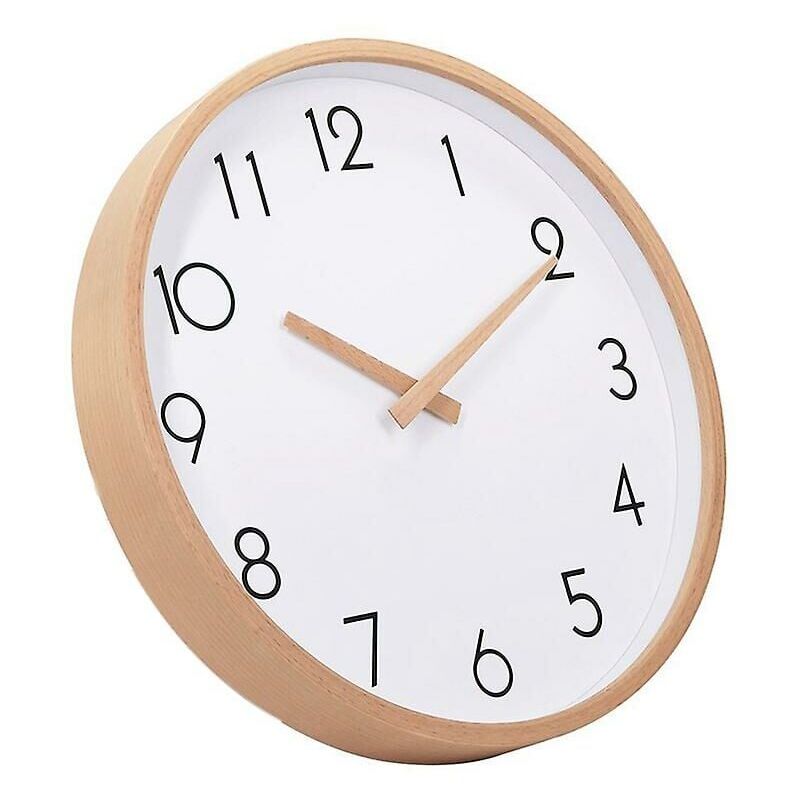 foto del prodotto orologio da parete digitale silenzioso in legno da 12 pollici, decorazione vintage senza ticchettio