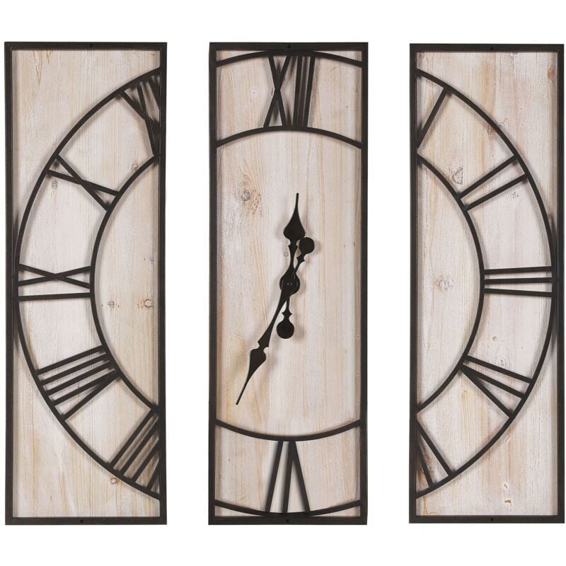 foto del prodotto orologio da parete in legno chiaro 75 x 75 cm coatlan