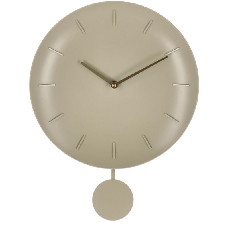 foto del prodotto orologio da parete jair con pendolo in metallo 30x6x39,5 h cm a batteria tortora