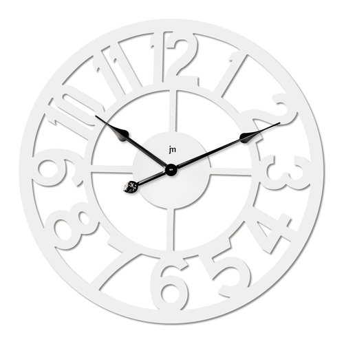 foto del prodotto orologio da parete lowell 21551b justaminute bianco