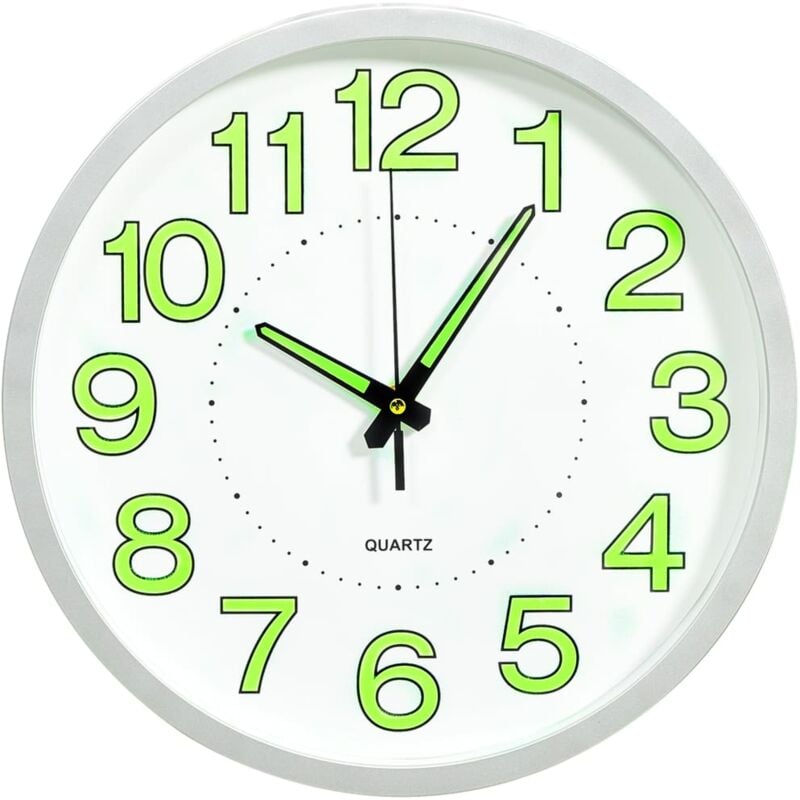 foto del prodotto orologio da parete luminoso bianco 30 cm vidaxl