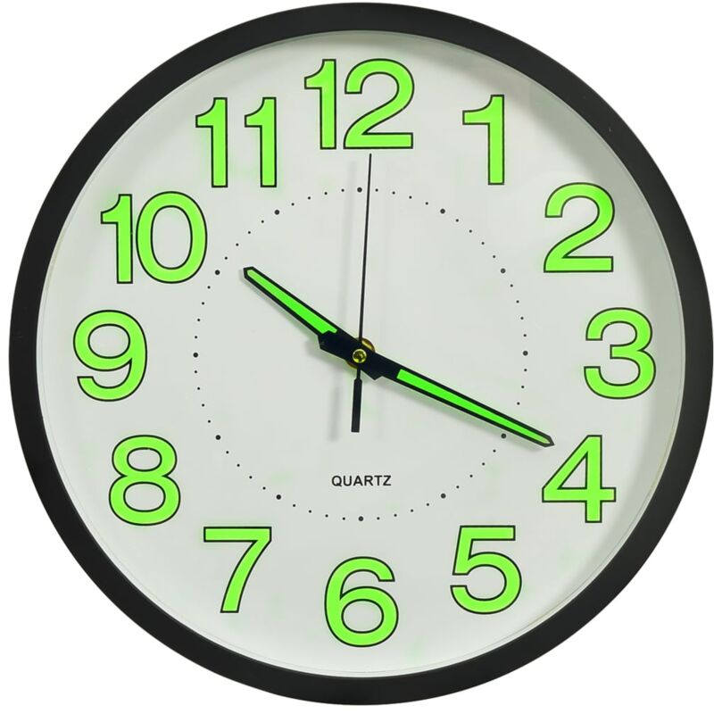 foto del prodotto orologio da parete luminoso nero 30 cm vidaxl